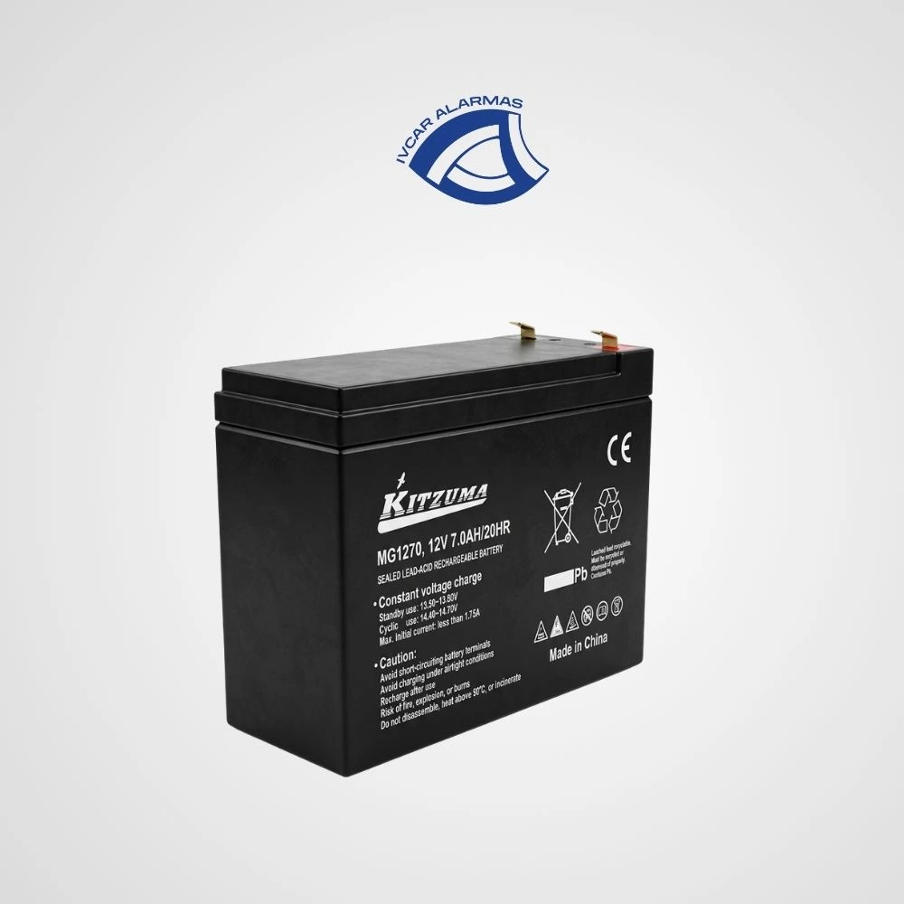 Batería 12v 7AH - Ivcar Alarmas